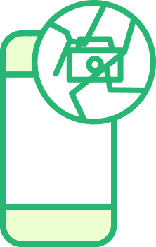 カメラレンズ割れ